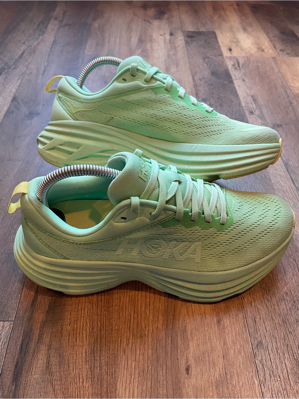 Hoka One One W Bondi 8 Lime Glow Lemonade Running Shoes
